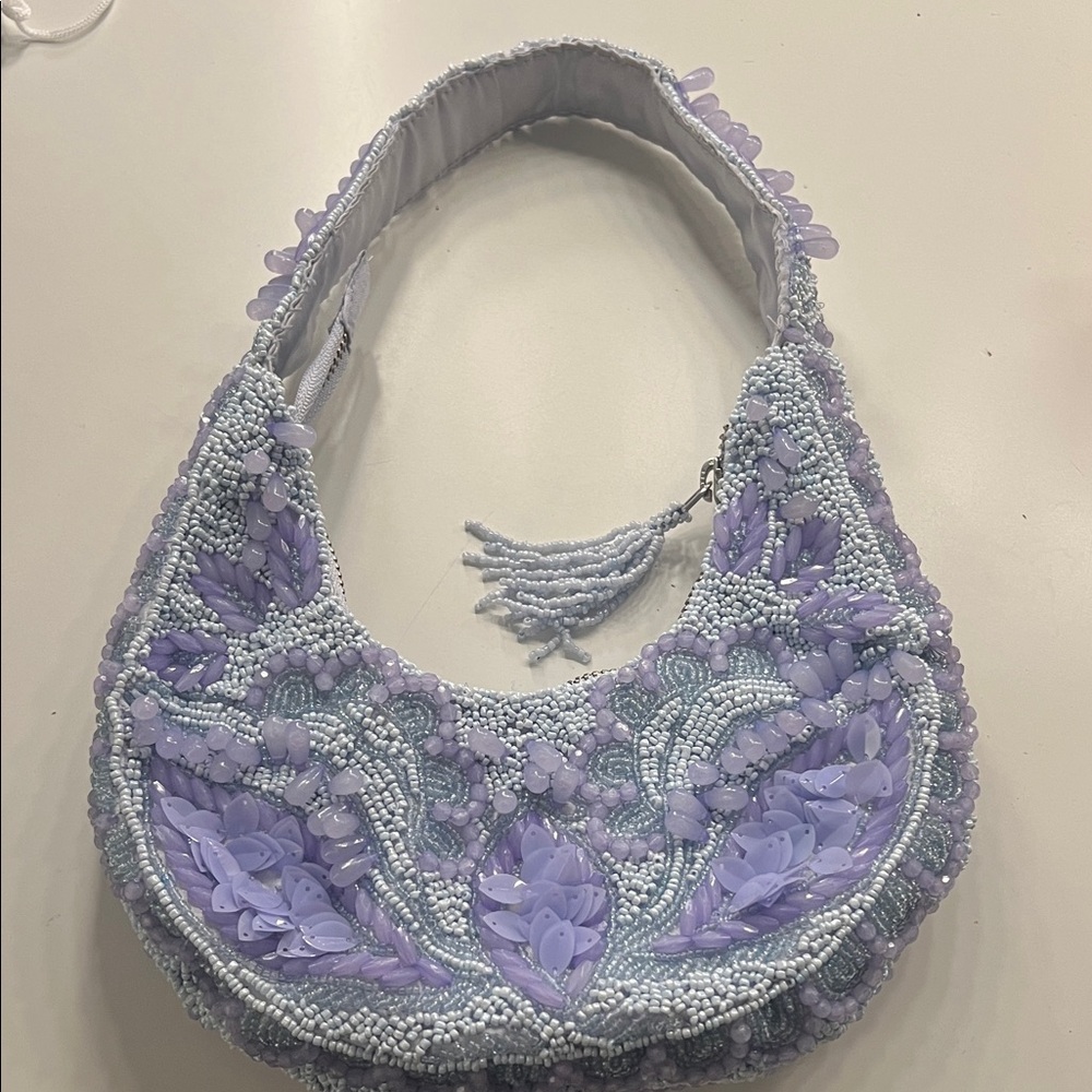 Elegant Lavender Beaded Women's Bag